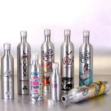 500ml Slim Tall Aluminum Liquor Bottle with ROPP Screw Cap