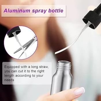 60ml (2oz) Mini Reusable Aluminum Fine Mist Spray Bottle