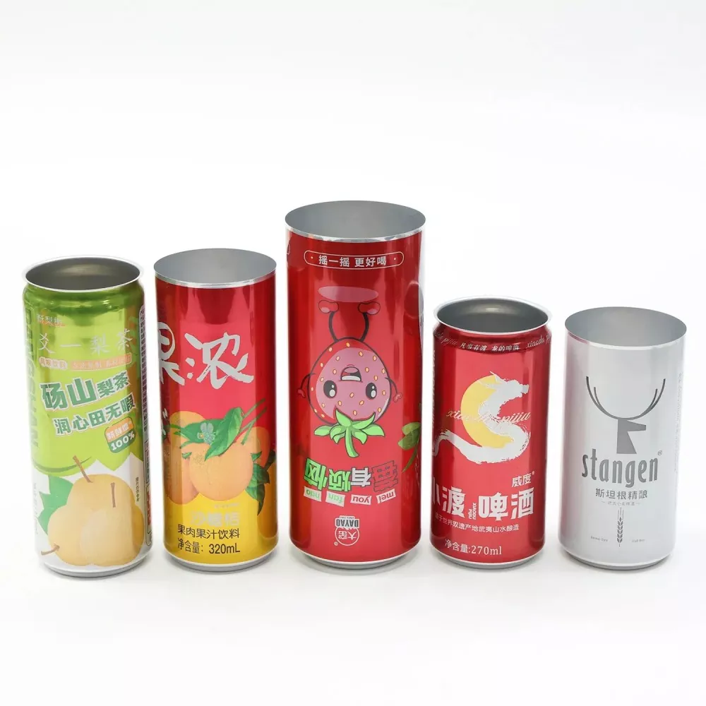 Custom Printed Aluminum Beverage Can with 202 Lid